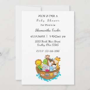 Invitación de Noah a la Baby Shower Ark