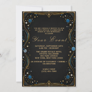 Invitación de Noche de Celebración de Fiesta Forma