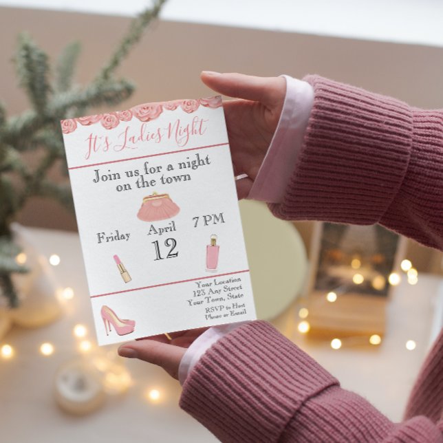 Invitación de Noche de Chicas a Despedida de Solte (Subido por el creador)