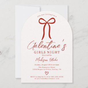 Invitación de noche de chicas del día de Galentine