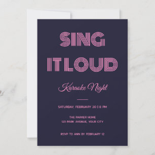 Invitación de Noche de Karaoke Tipo en Línea Canta