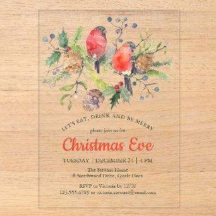 Invitación de Nochebuena Floral de Camachuelo con