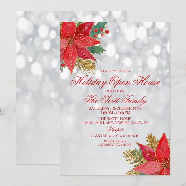 Invitación de Nochebuena para Casa Abierta de Navi (Anverso / Reverso)