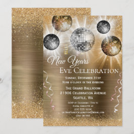 Invitación de Nochevieja de moda