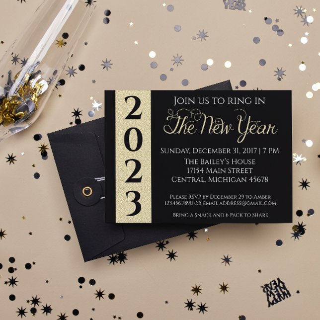 Invitación de Nochevieja de Oro (Subido por el creador)