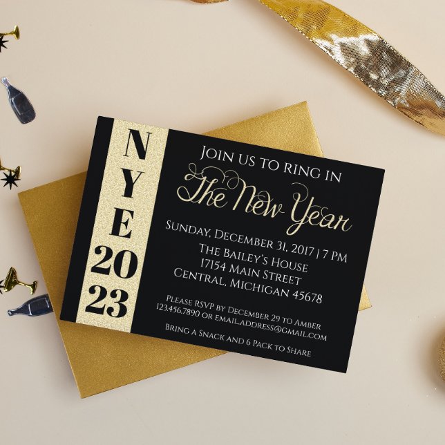 Invitación de Nochevieja de Oro (Subido por el creador)