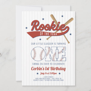 Invitación de novato del año primer cumpleaños