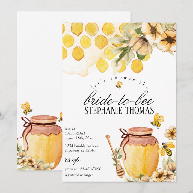 Invitación de novia a bebe a Baby Shower (Anverso / Reverso)