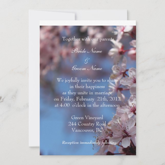 invitación de novia y novio (Anverso)