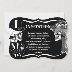 Invitación de Novia y Novio Calavera