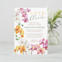 Invitación de novias Orquídeas Florales