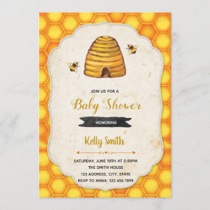 Invitación de novias por cumpleaños de abejas chup