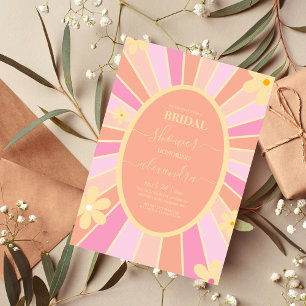 Invitación de novias temáticas de Retro Groovy 70