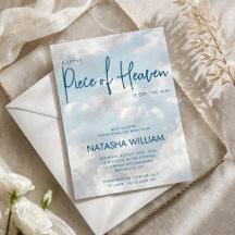 Invitación de Nubes Cielo Azul Un Pequeño Trozo de