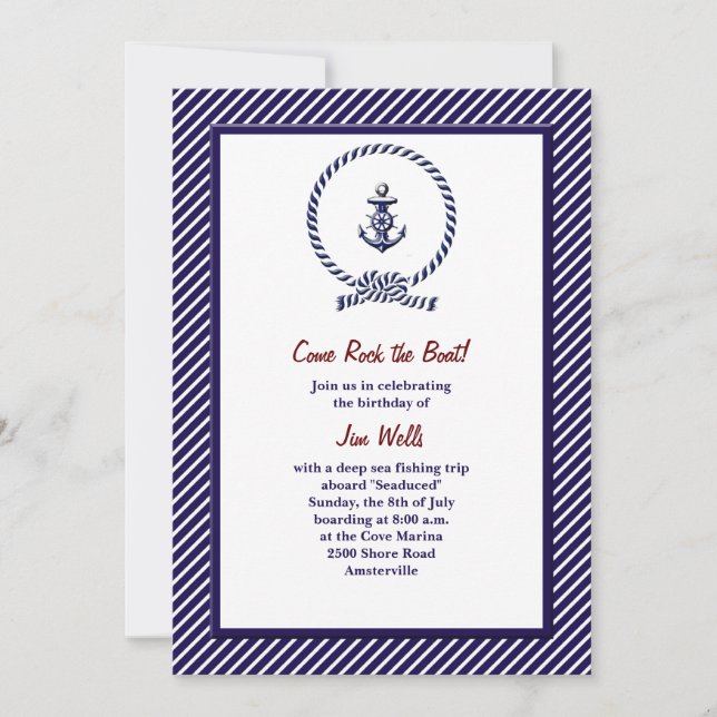 Invitación de nudo náutico (Anverso)
