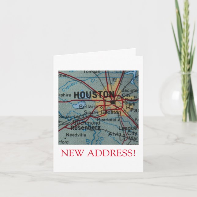 Invitación de nueva dirección de Houston (Anverso)