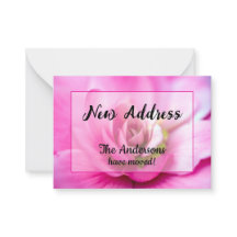 Invitación de nueva dirección de inicio rosado