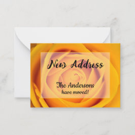 Invitación de nueva dirección de la rosa amarilla