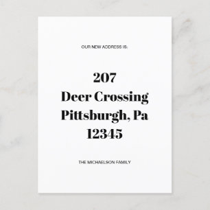 Invitación de nueva dirección Minimalista simple e