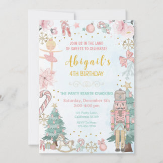 Invitación de nutcracker a cumpleaños