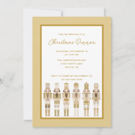 INVITACIÓN DE NUTCRACKER DE ORO DE LOS navidades