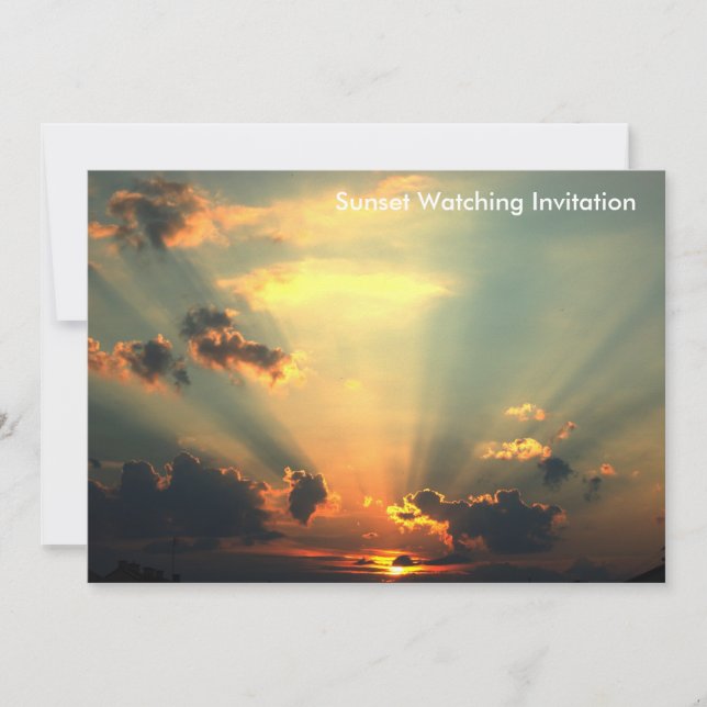 Invitación de observación de la puesta del sol (Anverso)