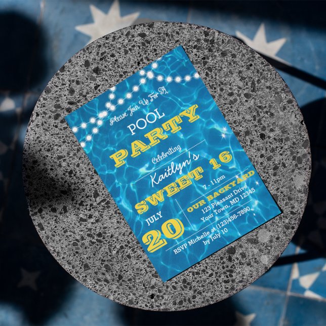 Invitación de ocasión para luces de piscina cítric (Subido por el creador)
