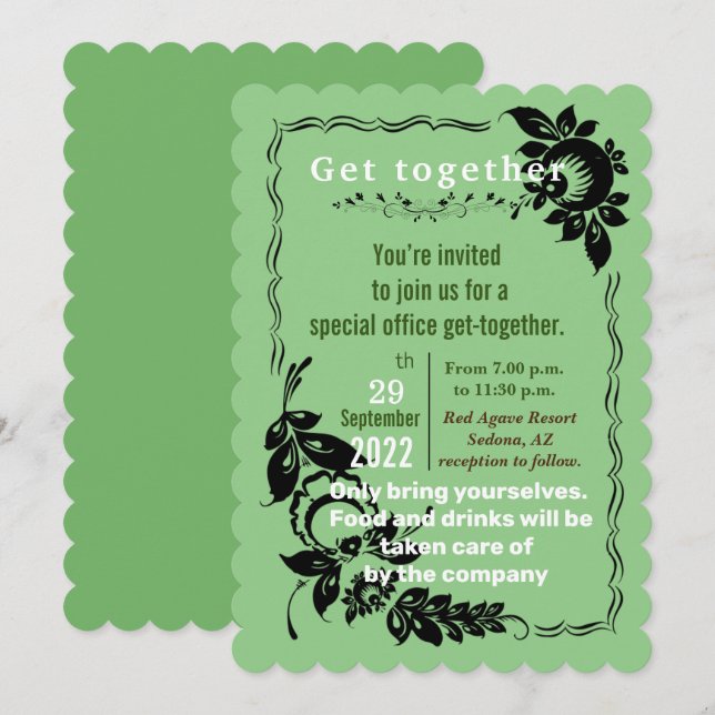 Invitación de Office Get Together (Anverso / Reverso)