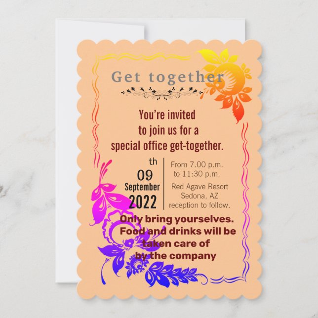 Invitación de Office Get Together (Anverso)