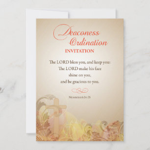 Invitación de ordenación de diaconisa Escritura
