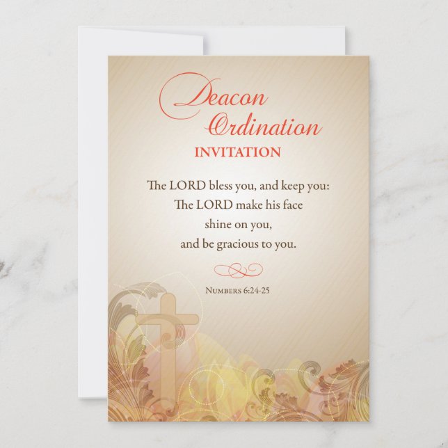 Invitación de Ordenación de Diácono Escritura (Anverso)