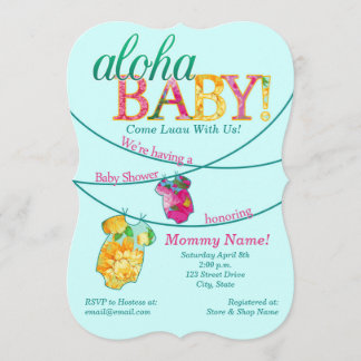 Invitación de Ornate Luau Baby Shower