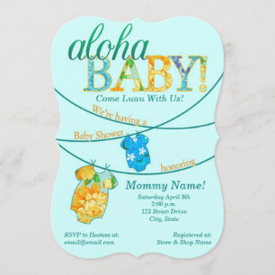 Invitación de Ornate Luau Baby Shower