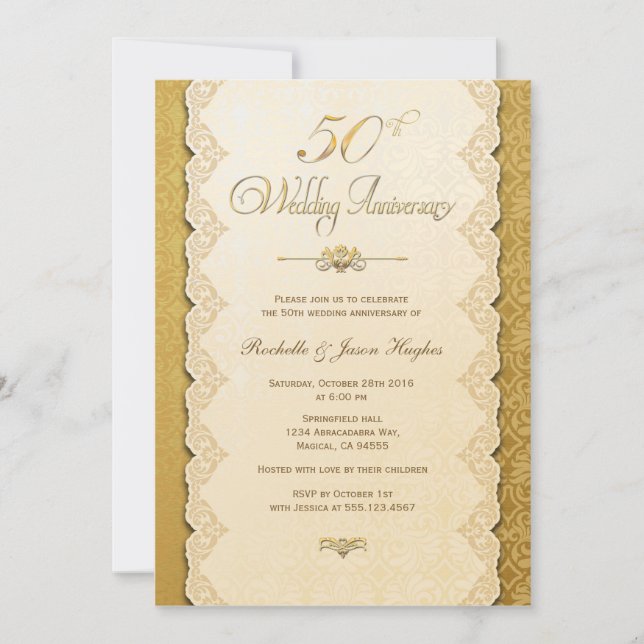 Invitación de oro 50 aniversario (Anverso)