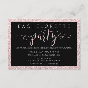 Invitación de oro a Bachelorette Weekend Itinerary