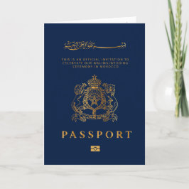 Invitación de oro de Faux Bodas de Destino de Pass