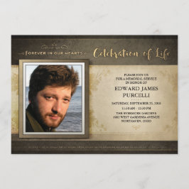 Invitación de oro de la ceremonia conmemorativa de