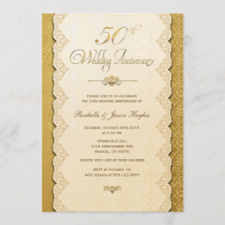 Invitación de oro del 50º aniversario