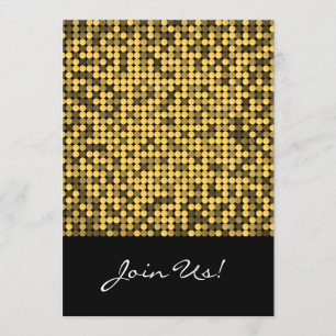 Invitación de oro del encanto 5x7