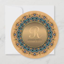 Invitación de oro para Fiesta de la cena marroquí