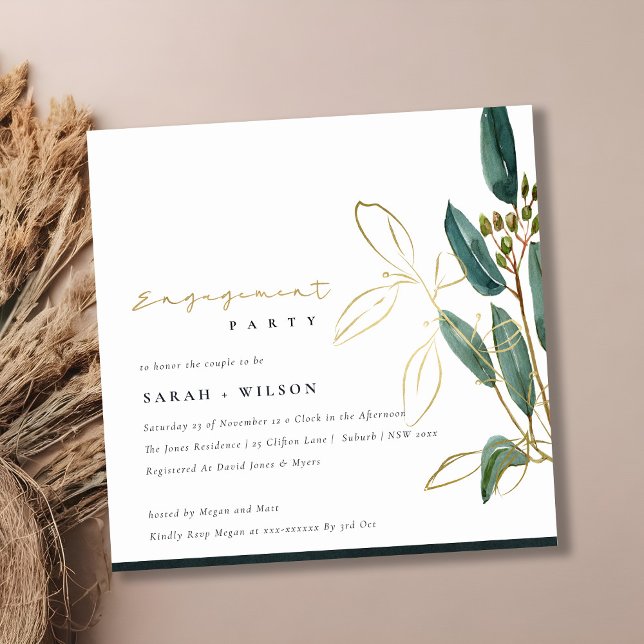 INVITACIÓN DE ORO VERDE EUCALYPTUS FOLIAGEMENT (Subido por el creador)
