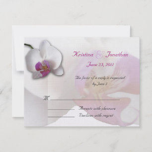 Invitación de Orquídea Rosa RSVP 5.5x4.25