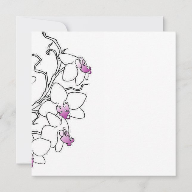 Invitación de orquídeas (Anverso)