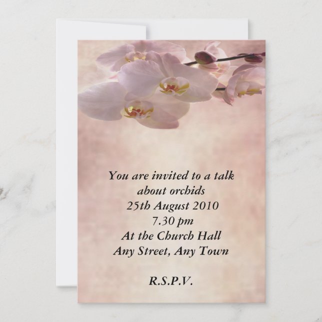 Invitación de orquídeas (Anverso)