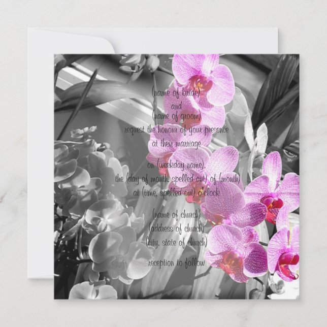 invitación de orquídeas (Anverso)