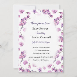 Invitación de orquídeas, Baby Shower de bautizo, C