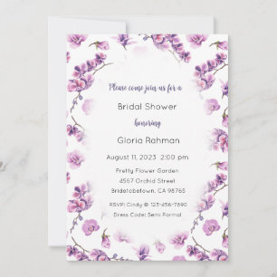 Invitación de orquídeas, invitación de tema de jar