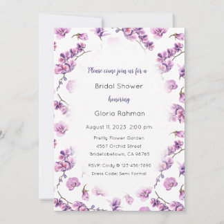 Invitación de orquídeas, invitación de tema de jar