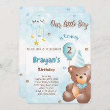 Invitación de Oso de Peluche