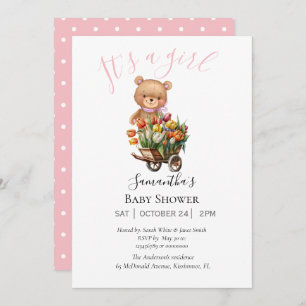 invitación de oso de peluche para bebé